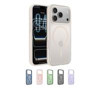 Belkin SheerForce Grip MagSafe Compatible iPhone 17 Pro Case with Slim Design & Anti-Slip Side Lines - Magnetic, Transparent, & Shockproof Protective iPhone Case - Sand