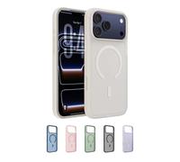 Belkin SheerForce Grip MagSafe Compatible iPhone 17 Pro Max Case with Slim Design & Anti-Slip Side Lines - Magnetic, Transparent, & Shockproof Protective iPhone Case - Sand