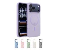 Belkin SheerForce Grip MagSafe Compatible iPhone 17 Pro Max Case with Slim Design & Anti-Slip Side Lines - Magnetic, Transparent, & Shockproof Protective iPhone Case - Lavender