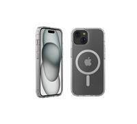 Belkin SheerForce MagSafe Compatible Phone Case for iPhone 15 Plus with Treated Coating, Cover with Built-In Magnets, Clear iPhone 15 Plus Case with Raised Edge Bumper for Screen & Camera Protection