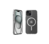 Belkin SheerForce MagSafe Compatible Phone Case for iPhone 15 with Treated Coating, iPhone Cover with Built-In Magnets, Clear iPhone 15 Case with Raised Edge Bumper for Screen & Camera Protection