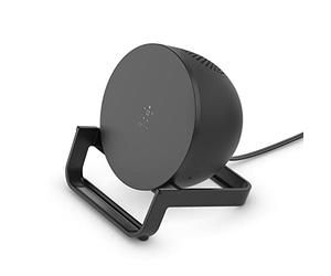 Belkin SoundForm Charge, Wireless Charger Speaker, Bluetooth Speaker + Wireless Charging Stand, Charge While Listening to Music, Streaming Videos, and Making Video Calls -Black