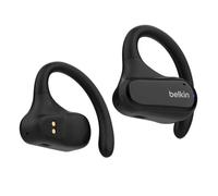 Belkin SoundForm ClearFit Open-Ear Headphones, lightweight wireless earphones with ENC, Bluetooth earbuds with ear hooks, clear calls, 26H playtime, IPX5 running and gym headphones for sports - Black