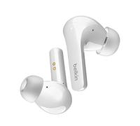 Belkin SOUNDFORM Flow True Wireless Earbuds with Active Noise Cancellation, Bluetooth Earphones with Wireless Charging, IPX5 Sweat and Water Resistant, 31H Play Time, for iPhone, Galaxy, Pixel - White