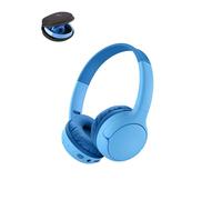 Belkin SoundForm Mini 2 Wireless Headphones for Kids, On-Ear Bluetooth Headphones, 55H Playtime, 85dB Safe Volume Limit, Built-in Microphone, Kids Earphones with Case for iPhone/iPad/Tablet - Blue
