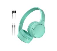Belkin SoundForm Mini Kids Wireless Headphones with Built-In Microphone, 30H of Playback Time, & Fun Stickers - Over-Ear Headsets for Online Learning, School, Travel, iPhone, iPad, Galaxy - Mint