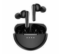 Belkin SoundForm Rhythm True Wireless Earphones with Built-in Microphone, USB-C Fast Charging, 28H Battery Life, IPX5 Water Resistance, Bluetooth Earbuds for iPhone, iPad, Galaxy, Pixel, etc - Black