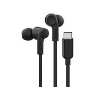 Belkin SoundForm Wired Earbuds with USB-C Connector, Black - In-Ear Earphones with Microphone - Headphones for iPhone 16, iPad Mini, Galaxy S24, Android, and More with USB-C Connector