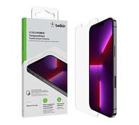 Belkin TemperedGlass iPhone 14 Plus and iPhone 13 Pro Max Screen Protector, AntiMicrobial-Treated, Easy Bubble Free Application with Included Installation Guide Tray, 9H Hardness Tested