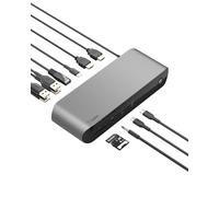 Belkin Thunderbolt 4 Docking Station with 90W Power Delivery for MacBook & Windows - 8K/Dual 4K Display, Thunderbolt 4 Cable, HDMI, Ethernet, SD & Audio Ports, Gray