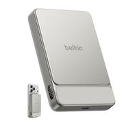 Belkin UltraCharge 10000mAh Magnetic Power Bank with USB-C Port - Sand | 10K Slim Portable Wireless Charger, Qi2 Certified, 25W, Magnetic Ring, USB C Port, Pre-Charged, Cable included, Travel Safe