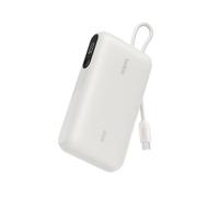 Belkin UltraCharge Power Bank 10000mAh PD 45W, Battery Pack with Integrated Cable and Digital Display, Fast Charging USB C Portable Charger for iPhone, iPad, Galaxy, Pixel, MacBook Air & More - Sand