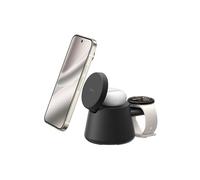 Belkin Ultracharge 3-in-1 Wireless Charging Station w/USB C Port for Smartwatch, Qi2.2 Magnetic Charger 25W for Samsung Galaxy S25, Galaxy Watch, Pixel 10, Pixel Watch, Apple Watch, with 45W Adapter
