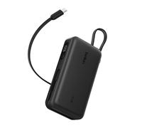 Belkin UltraCharge Power Bank 10000mAh PD 45W, Battery Pack with Integrated Cable and Digital Display, Fast Charging USB C Portable Charger for iPhone, iPad, Galaxy, Pixel, MacBook Air & More - Black