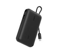 Belkin UltraCharge Power Bank 10000mAh PD 45W, Battery Pack with Integrated Cable and Digital Display, Fast Charging USB C Portable Charger for iPhone, iPad, Galaxy, Pixel, MacBook Air & More - Black