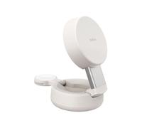 Belkin UltraCharge Pro MagSafe Charger, Inductive Charging Dock, Qi2.2 25W Adjustable 2-in-1 Wireless Charger for iPhone 17, Apple Watch Series 10, Pixelsnap etc. (Includes 45W Power Supply) - Sand