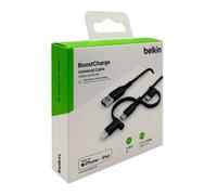 Belkin BOOST CHARGE USB cable 1 m USB A USB C/Micro-USB B/Lightning Black