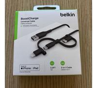Belkin BOOST CHARGE USB cable 1 m USB A USB C/Micro-USB B/Lightning Black