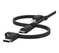 Belkin Universal Cable (3-in-1 USB-C, Lightning, Micro-USB Charging Cable) Charge Smartphones, Tablets, Power Banks and more (3.3ft/1m)