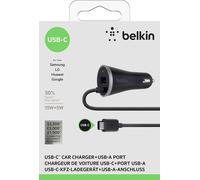Belkin USB-C Car Charger with Hardwired USB-C Cable 4ft 15W for Galaxy S8 S9 S10