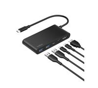 Belkin USB C Hub, 5-Port Hub w/ 4K HDMI Display @ 60Hz, 100W Power Delivery, Fast Data Transfer 5Gbps, USB C Multiport Adapter for MacBook, iPad Pro, Chromebook, & More - Upgraded HDMI 2.0