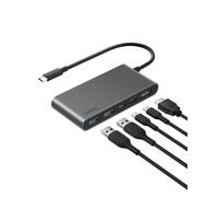 Belkin USB C Hub, 5-Port Hub w/ 4K HDMI Display @ 60Hz, 100W Power Delivery, Fast Data Transfer 5Gbps, USB C Multiport Adapter for MacBook, iPad Pro,