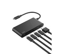 Belkin USB-C Hub, 5-Port Hub with 4K HDMI Display @ 60Hz, 100W Power Delivery, Fast Data Transfer 10Gbps, USB-C Multiport Adapter - Compatible with MacBook, iPad Pro, Chromebook, & More