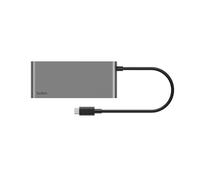 Belkin USB C Hub, 7-Port Hub w/ 4K HDMI Display @ 60Hz, SD & MicroSD, 100W Power Delivery, Fast Data Transfer 5Gbps, USB C Multiport Adapter for MacBook, iPad Pro, Chromebook - HDMI 2.0 - Grey