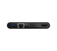 Belkin USB-C Multimedia Adapter (GBE, HDMI, VGA, USB-A) - Black