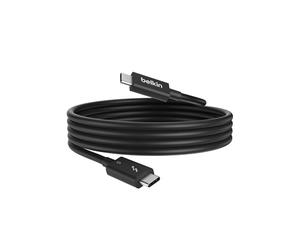 Belkin USB-C Thunderbolt 5 Cable w/ 240W Power Delivery, Bandwidth Boost Up to 120Gbps, 3x Faster Data Transfer and 4K UHD Display Resolution, 3.3ft - Intel-Certified Fast Charging USB-C Cable - Black