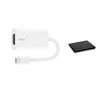Belkin USB-C to HDMI Adapter, 4K 60Hz Dolby Vision HDR, USB Type-C to HDMI Converter for MacBook, iPad Pro, USB-C Laptops to TV/Monitor, HDCP 2.2, Compact White AV Adapter, Includes Cleaning Cloth
