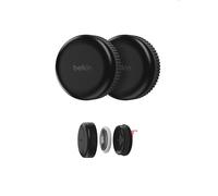 Belkin Waterproof Apple AirTag Secure Holder with Adhesive, Durable Scratch-Resistant AirTag Case, Protective AirTag Keychain Accessory for Skateboard, Trailer, Drone, Bike, & More - Black (2-pack)
