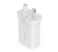 Belkin BoostCharge 25W Wall Charger with PPS, USB Plug with USB-C Power Delivery, Fast Travel USB Charger for iPhone 17, Air, Samsung Galaxy S25, iPad, Pixel, tablets and more - White