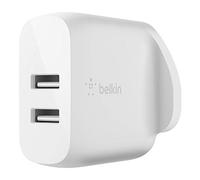 Belkin WCB002MYWH Boost Charge Dual USB-A 24W Wall Mobile Device Charger - White