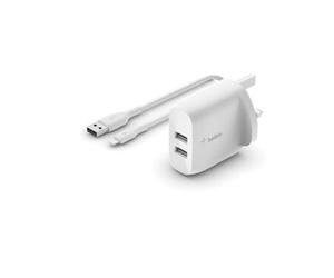 Belkin WCD001MY1MWH mobile device charger Universal White AC Indoor