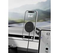 Belkin Wireless Car Charger, Magnetic Wireless Phone Mount for EV w/ 1M USB C Cable, Qi2 MagSafe Compatible Fast Charging for iPhone 17, Galaxy S25, Pixel 10, & More - Travel Accessories - Black