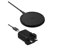 Belkin Wireless Charging Pad 15W - Qi Charger, Charging Station for Apple iPhone 16, iPhone 15/14/13 Series, AirPods, Samsung Galaxy S25, Galaxy S24, Pixel - Power Supply and Cable Included - Black
