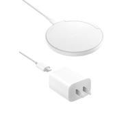 Belkin Wireless Charging Pad 15W - Qi Charger, Charging Station for Apple iPhone 17, iPhone 16/15/14 Series, AirPods, Samsung Galaxy S25, Galaxy S24, Pixel 10 - Power Supply and Cable Included - White