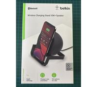 Belkin Wireless Speaker Stand Bluetooth Charging 10w Qi New Charger Boost Black