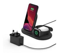 Belkin 3 in 1 Wireless Charger Stand Including Plug - Black