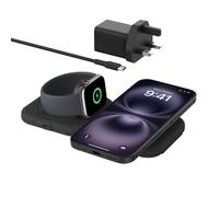 Belkin WIZ026MYBK mobile device charger Smartwatch, Smartphone, Headset Black USB Wireless charging Fast charging Indoor