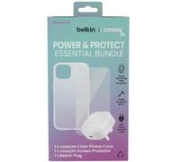 Belkin X Caseym Power & Protect Essential Bundle - Clear Case, Screen Protector & Belkin 20W USB-C Charger Brand New - Clear - Iphone 15