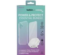 Belkin X Caseym Power & Protect Essential Bundle - Clear Case, Screen Protector & Belkin 20W USB-C Charger Brand New - Clear - Iphone 17