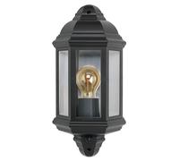 BELL 10361 Retro Half Lantern Black with PIR (lamp not included)