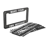 BELL Automotive 22-1-46452-9 Universal Make Your Message Personalized License Plate Frame, Black