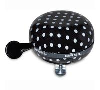 Bell BIG BELL Polkadot Basil, steel, Ø=80 mm, black/white dots
