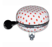 Bell BIG BELL Polkadot Basil, steel, Ø=80 mm, white/red dots