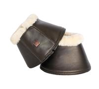 Imperial Riding IRHLovely, Shock Absorbing & Anti-Friction Boots with Neoprene Lining and Fastening, Heavy Duty Bell Boots for Training & Everyday Use, Brown, Cob