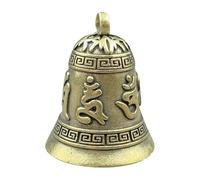 Bell, Buddhist Mantra Design Brass Beautiful Alarm Outdoor Warning Bells, Wind Billpack Bill to Prevent Surprising Wild Animals 2.2 x 3.2 cm