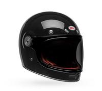 Bell Bullitt GT Solid ECE Helmet, Modern Evolution of Legendary Bell Bullitt, Tool-less Shield Removal, Closable Venting, Updated Interior for Easy Maintenance, Color: Black, Size: L